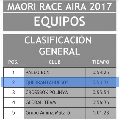 Carrera de obstáculos Maori race